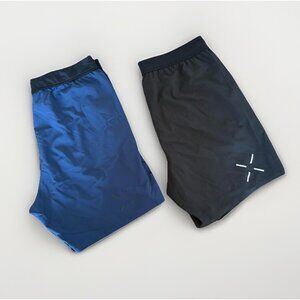Lot of 2 Ten Thousand Men’s Interval Unlined Training Shorts 7” Sz XL Blue Black